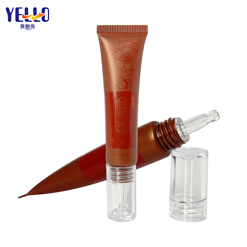 Eco Friendly 10ml 15ml Empty Eye Cream Squeeze Tubes With Glass Nozzle