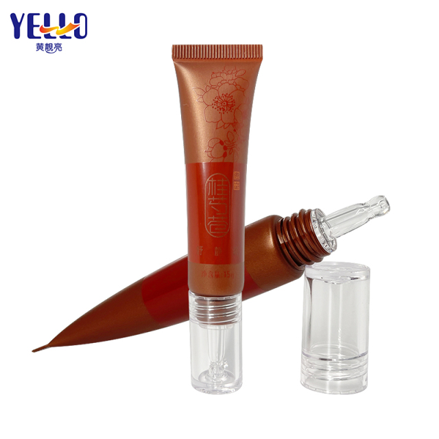 Eco Friendly 10ml 15ml Empty Eye Cream Squeeze Tubes With Glass Nozzle