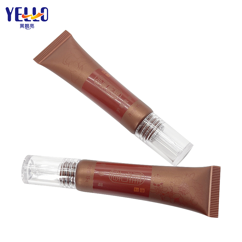 Eco Friendly 10ml 15ml Empty Eye Cream Squeeze Tubes With Glass Nozzle