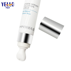 Silver Top Cosmetic Squeeze Eye Cream Tubes With Ceramic Applicator
