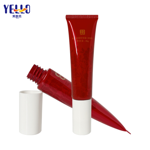Empty Fancy Cosmetic Cream Makeup Tube Packaging With Airless Pump