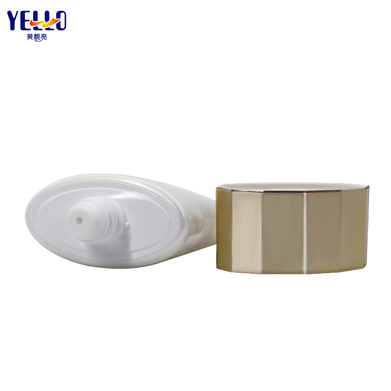 1 OZ Empty Squeeze Cosmetic Tube For Cream With Unique Gold Cap
