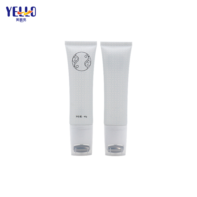 Frosted Translucent Empty Cosmetic Squeeze Tube With Single Roller Ball