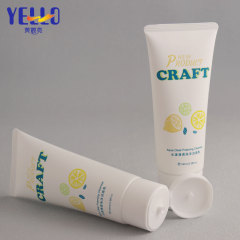 100ml White Face Wash Cream Lotion Tubes With Reverse UV Process