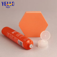 Sugarcane Biodegradable Plastic Hand Cream Squeeze Tubes Packaging Orange