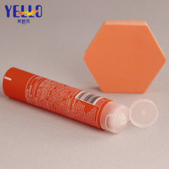 Sugarcane Biodegradable Plastic Hand Cream Squeeze Tubes Packaging Orange