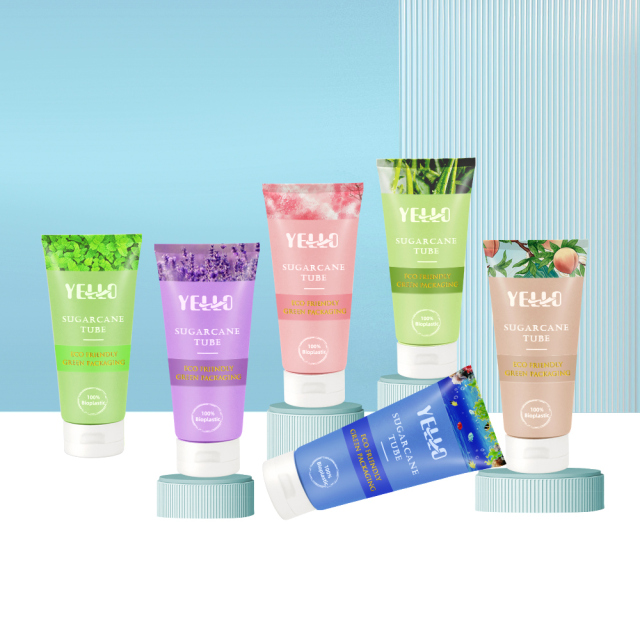 100% Sugarcane Sustainable Cosmetic Squeeze Tube For Cream