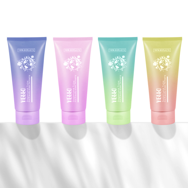 100% Sugarcane Sustainable Cosmetic Squeeze Tube For Cream
