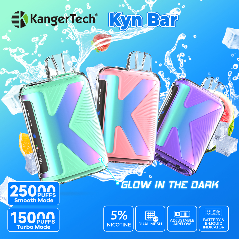 Kyn Bar 25K Strawberry Kiwi Disposable Vape (Dual Mode) 5-Pack