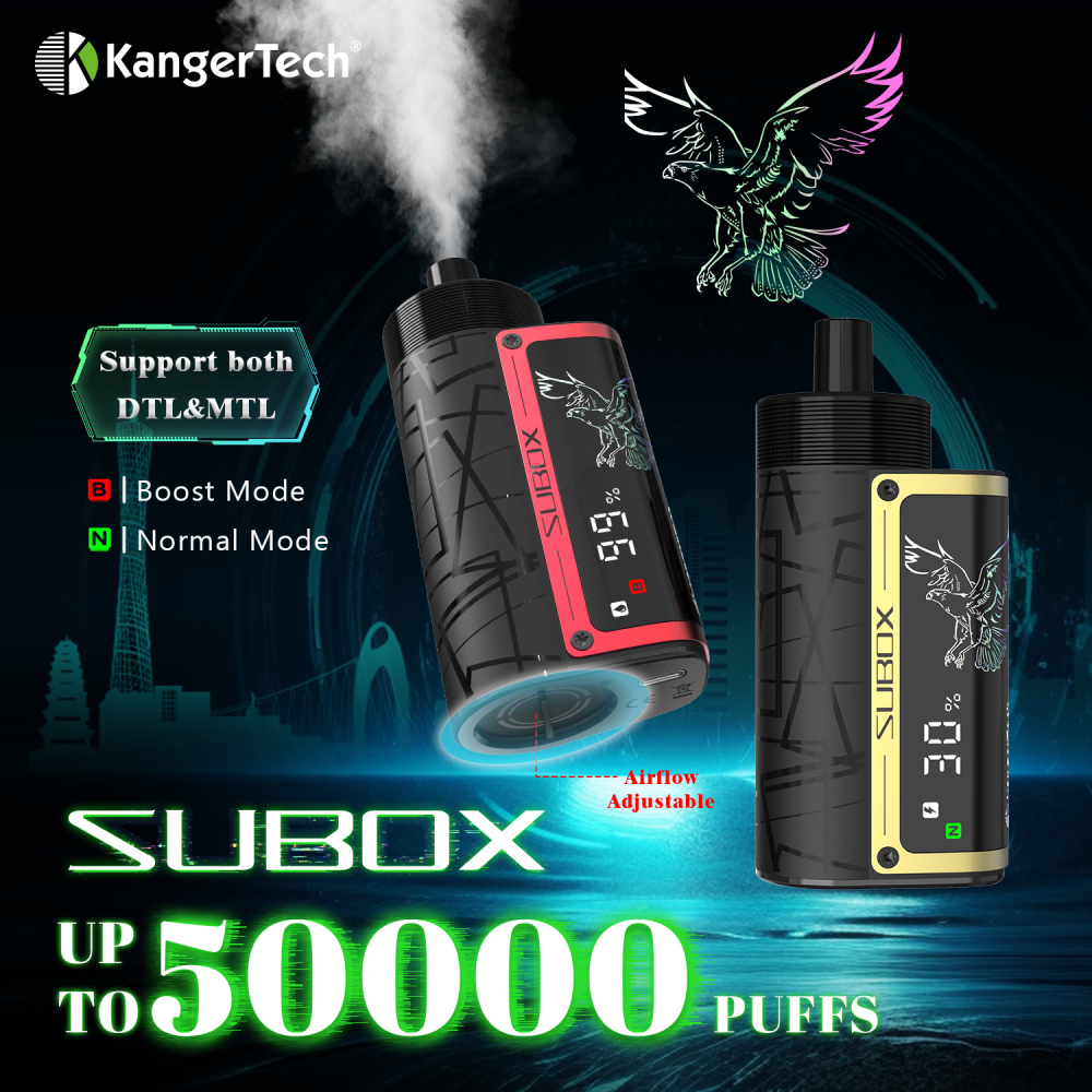 Kanger SUBOX 50000 Disposable Vape 40ml 0.5%-5-Pack-Peach