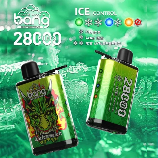 Bang 28000 Puffs Ice Disposable Vape  5% Nicotine, 650mAh Battery, 30mL E-Liquid