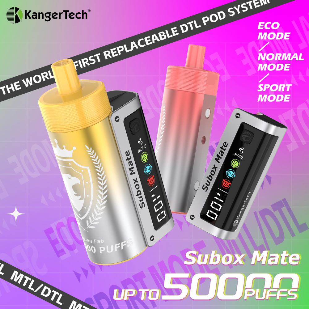 5-Pack-Kanger Subox Mate 50K D-Pod Disposable Vape 40ml 0.35% (50000 Puffs)