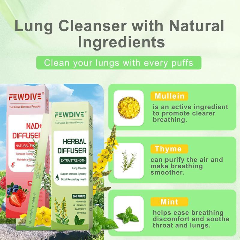 FEWDIVE Herbal Lung Cleanser Diffuser | 600 Puffs