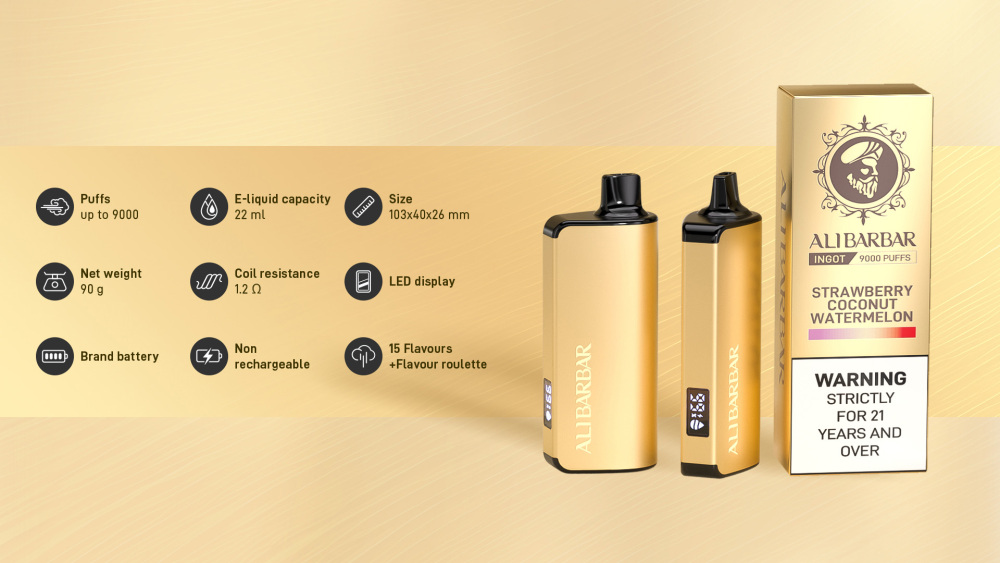 Alibarbar 9000 Disposable Vape – 9000 Puffs Long Lasting Vape Australia