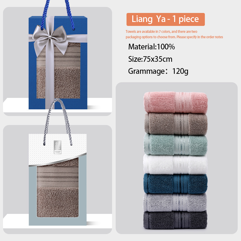 Pure Cotton Towel Gift Box Single PieceWedding Birthday Company Gifts LogoEmbroidery Handmade Souvenir HomeTextile