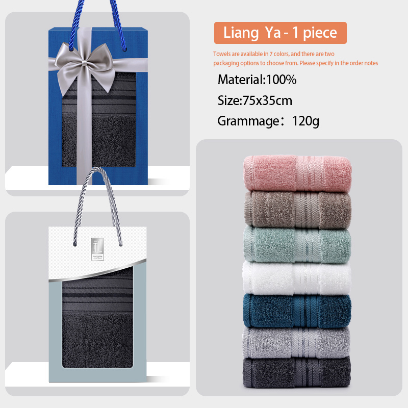 Pure Cotton Towel Gift Box Single PieceWedding Birthday Company Gifts LogoEmbroidery Handmade Souvenir HomeTextile