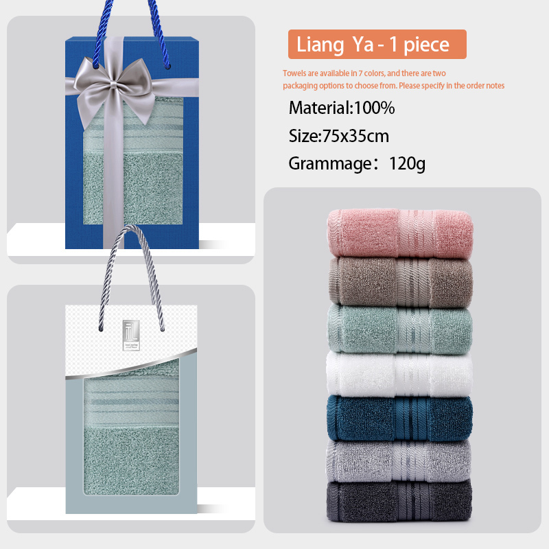 Pure Cotton Towel Gift Box Single PieceWedding Birthday Company Gifts LogoEmbroidery Handmade Souvenir HomeTextile
