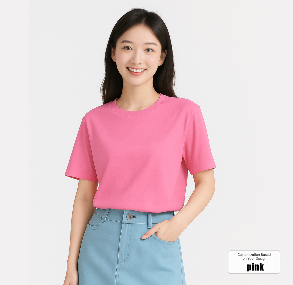 Custom Logo Printed Short Sleeve Drop Shoulder Cotton T-Shirt Workwear Group Cultural Teamwear Customization for Men and Women