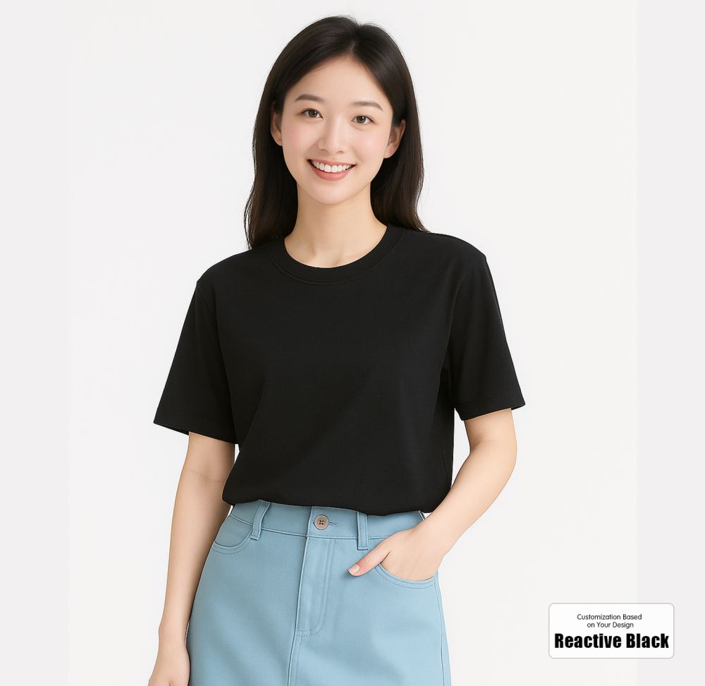 Custom Logo Printed Short Sleeve Drop Shoulder Cotton T-Shirt Workwear Group Cultural Teamwear Customization for Men and Women