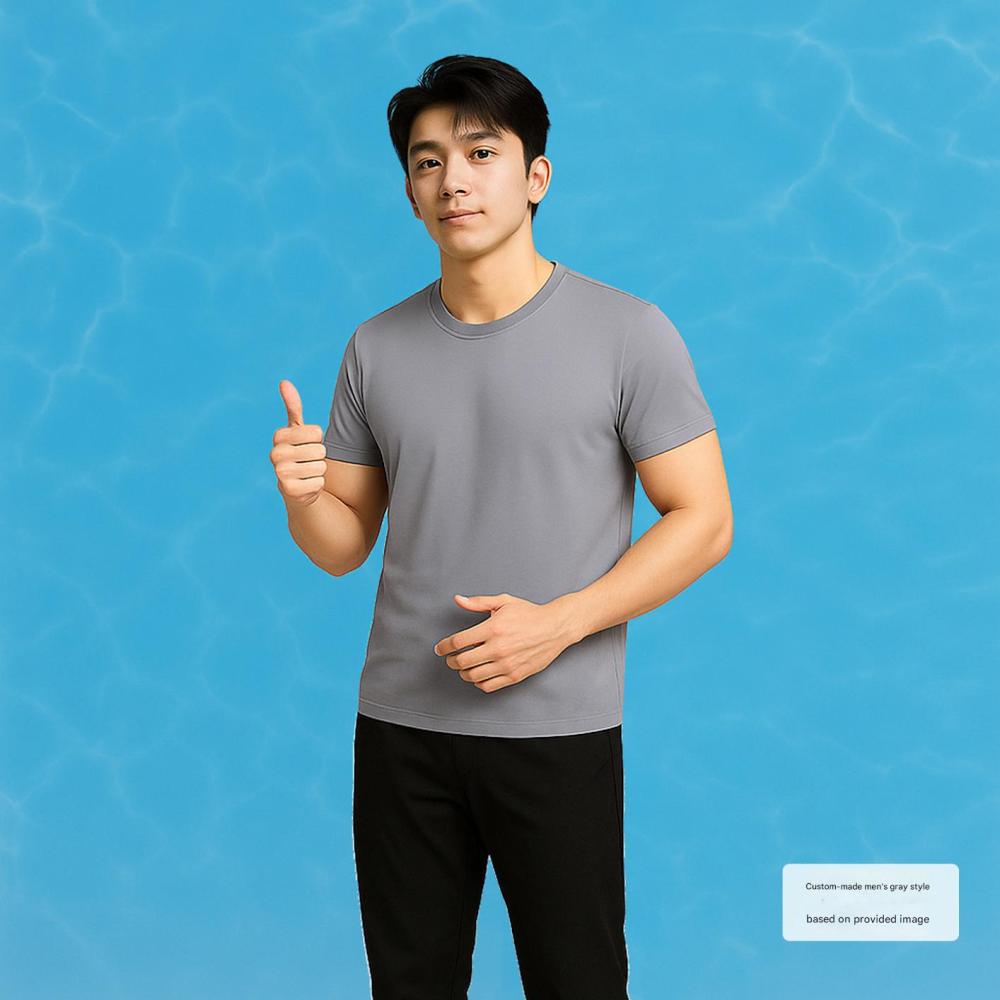 Ice silk quick drying T-shirt custom printed logo group enterprise advertisement summer round neck short sleeved men's and women's work clothes
