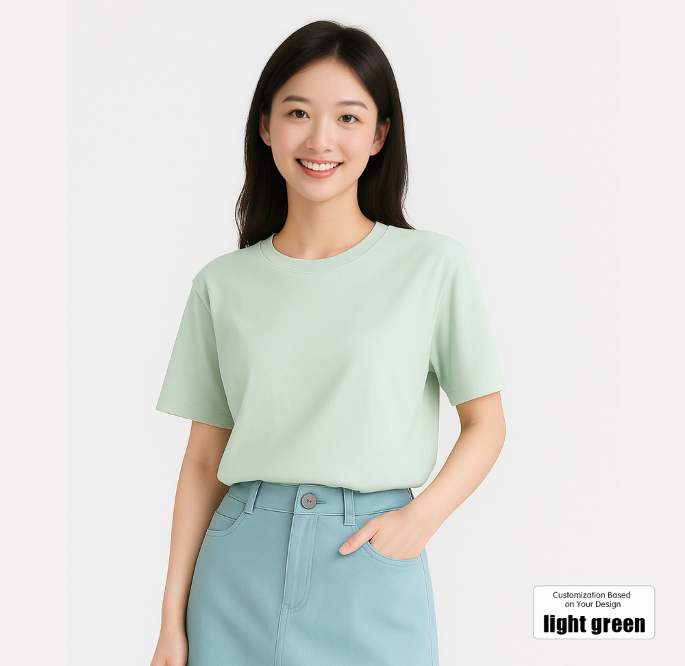 Custom Logo Printed Short Sleeve Drop Shoulder Cotton T-Shirt Workwear Group Cultural Teamwear Customization for Men and Women