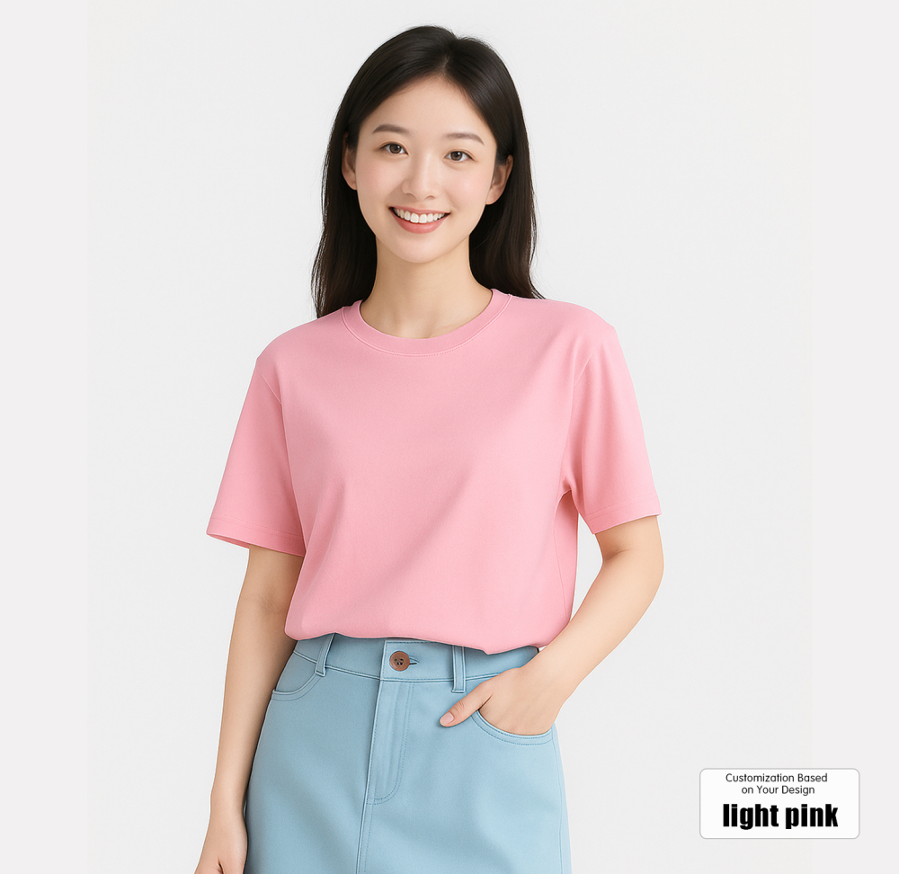 Custom Logo Printed Short Sleeve Drop Shoulder Cotton T-Shirt Workwear Group Cultural Teamwear Customization for Men and Women