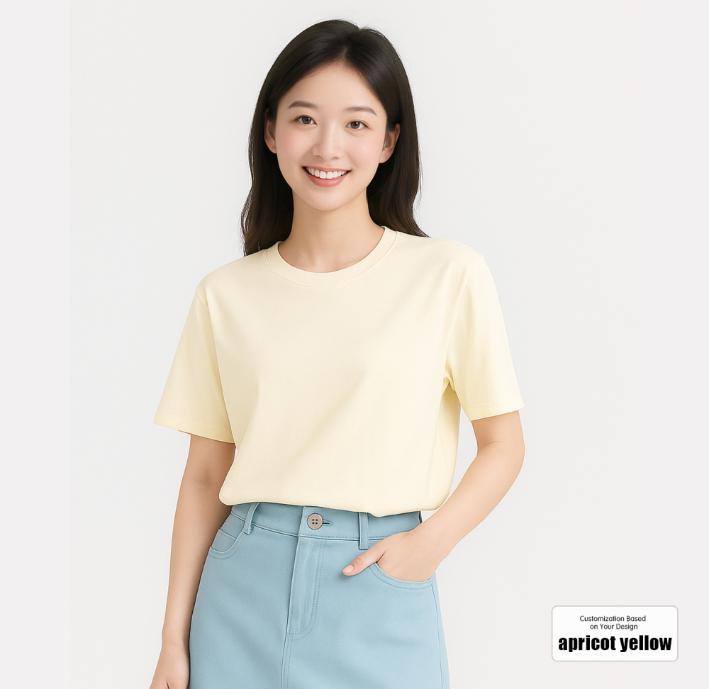 Custom Logo Printed Short Sleeve Drop Shoulder Cotton T-Shirt Workwear Group Cultural Teamwear Customization for Men and Women