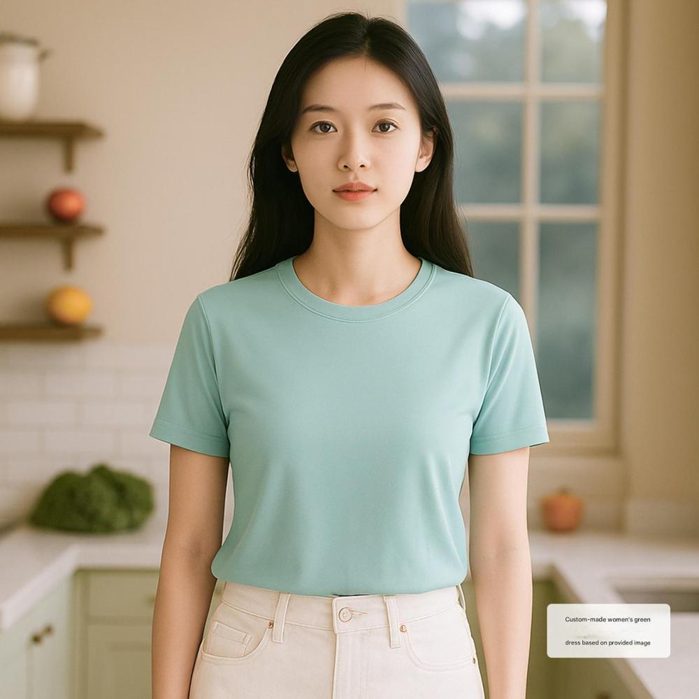 Ice silk quick drying T-shirt custom printed logo group enterprise advertisement summer round neck short sleeved men's and women's work clothes
