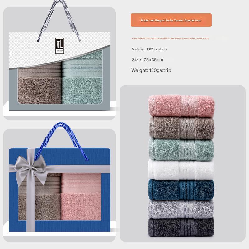 Cotton towel gift box can be customized with printed logo as a souvenir for company employees and business gifts