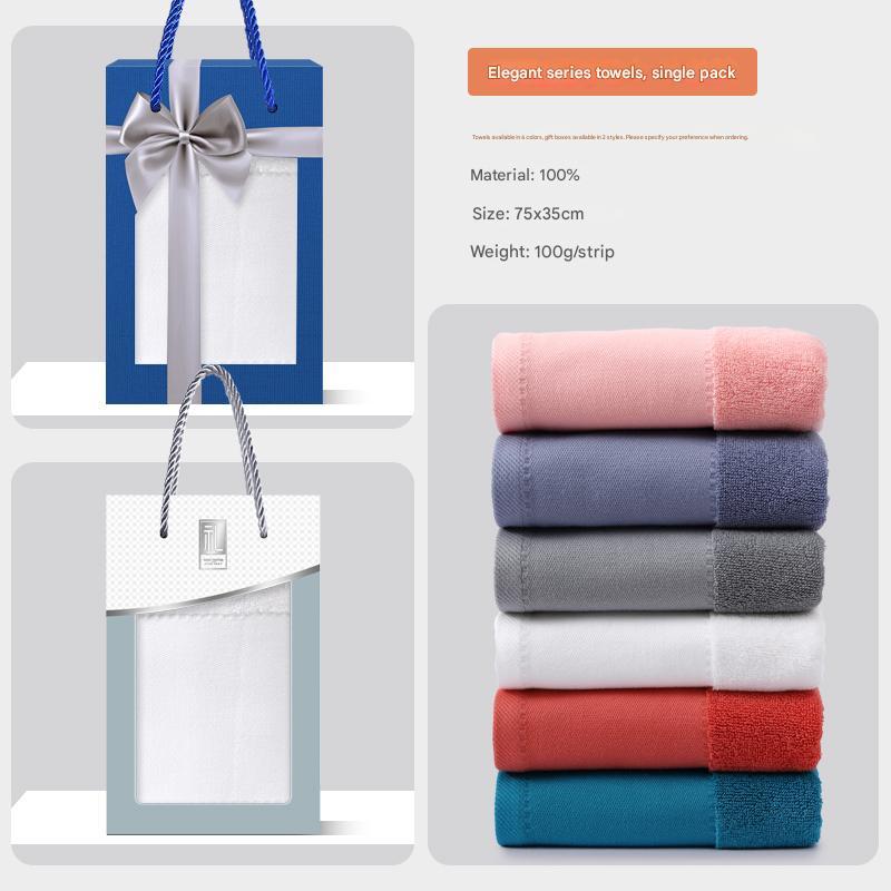 Cotton towel gift box can be customized with printed logo as a souvenir for company employees and business gifts