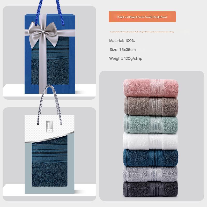 Cotton towel gift box can be customized with printed logo as a souvenir for company employees and business gifts