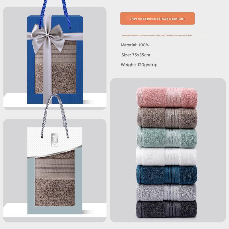 Cotton towel gift box can be customized with printed logo as a souvenir for company employees and business gifts