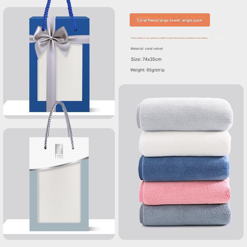 Cotton towel gift box can be customized with printed logo as a souvenir for company employees and business gifts