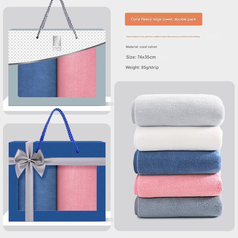 Cotton towel gift box can be customized with printed logo as a souvenir for company employees and business gifts