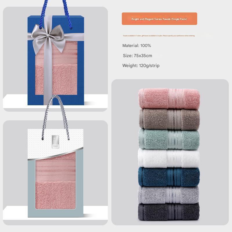 Cotton towel gift box can be customized with printed logo as a souvenir for company employees and business gifts