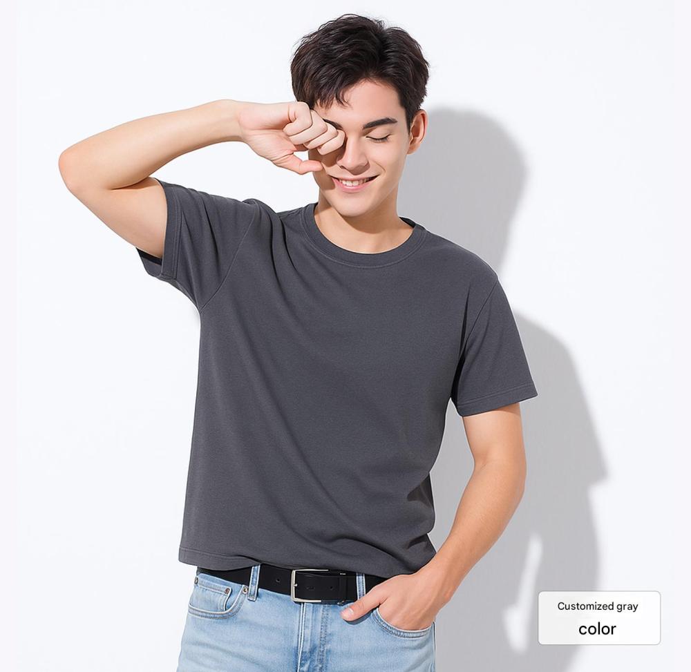 Ice silk round neck sports quick drying T-shirt customized advertising cultural shirt work uniform printed logo marathon team uniform