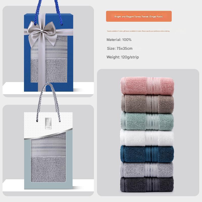 Cotton towel gift box can be customized with printed logo as a souvenir for company employees and business gifts