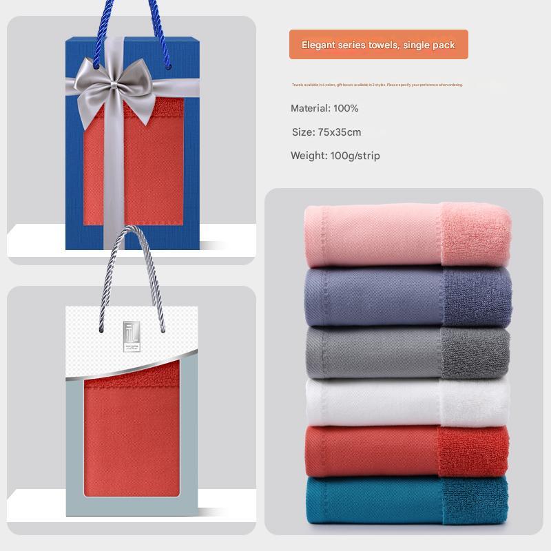 Cotton towel gift box can be customized with printed logo as a souvenir for company employees and business gifts