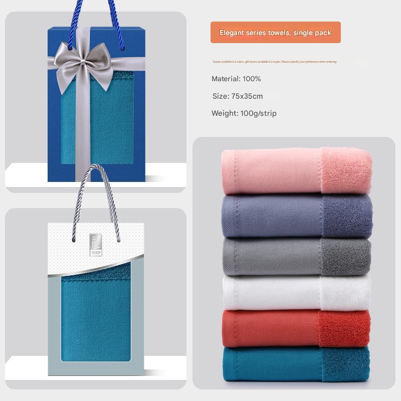 Cotton towel gift box can be customized with printed logo as a souvenir for company employees and business gifts