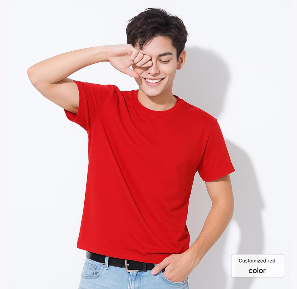 Ice silk round neck sports quick drying T-shirt customized advertising cultural shirt work uniform printed logo marathon team uniform