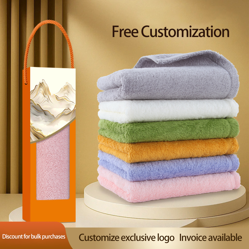 Creatively designed cotton towel gift box, customizable and can be printed with your company logo, making it an excellent choice for employee souvenirs and business gifts.