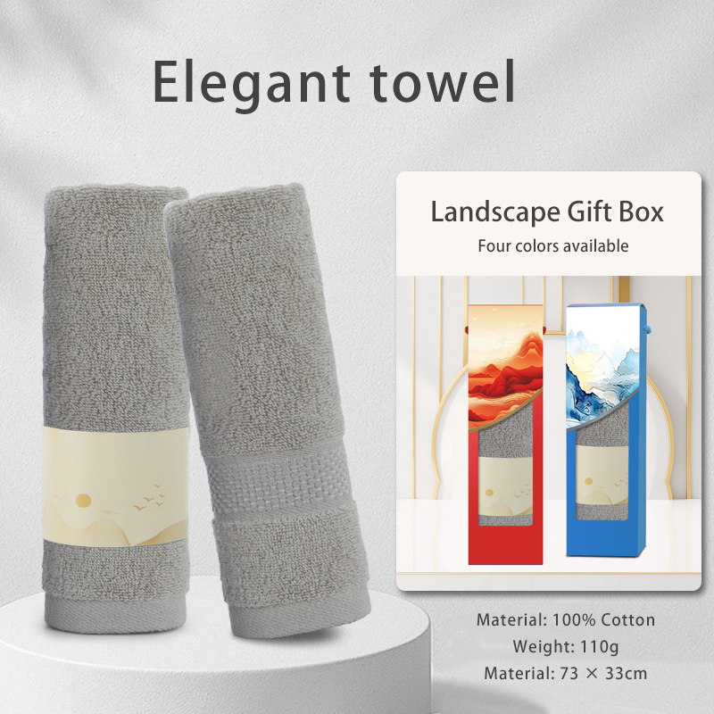 Creatively designed cotton towel gift box, customizable and can be printed with your company logo, making it an excellent choice for employee souvenirs and business gifts.