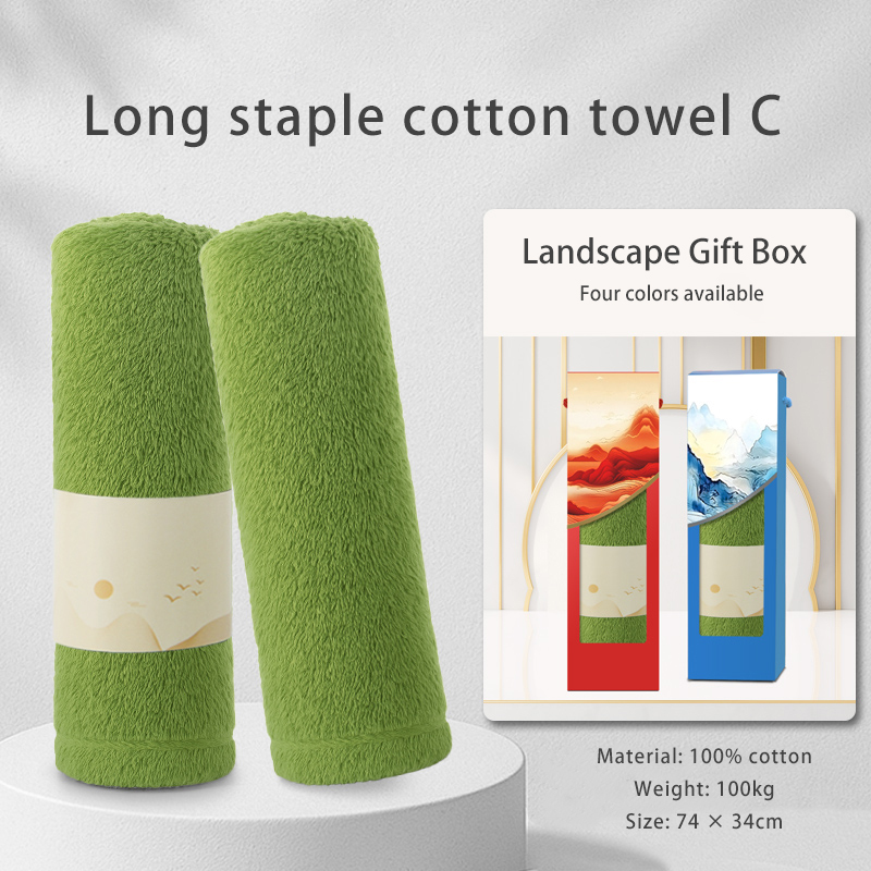Creatively designed cotton towel gift box, customizable and can be printed with your company logo, making it an excellent choice for employee souvenirs and business gifts.