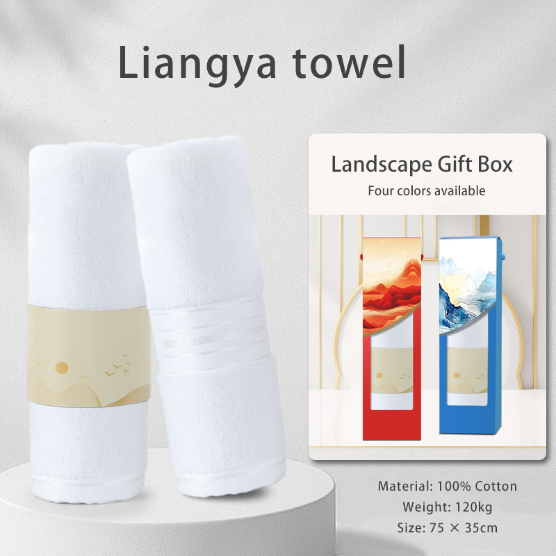 Creatively designed cotton towel gift box, customizable and can be printed with your company logo, making it an excellent choice for employee souvenirs and business gifts.