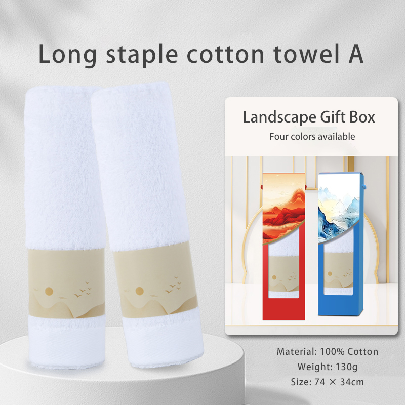 Creatively designed cotton towel gift box, customizable and can be printed with your company logo, making it an excellent choice for employee souvenirs and business gifts.