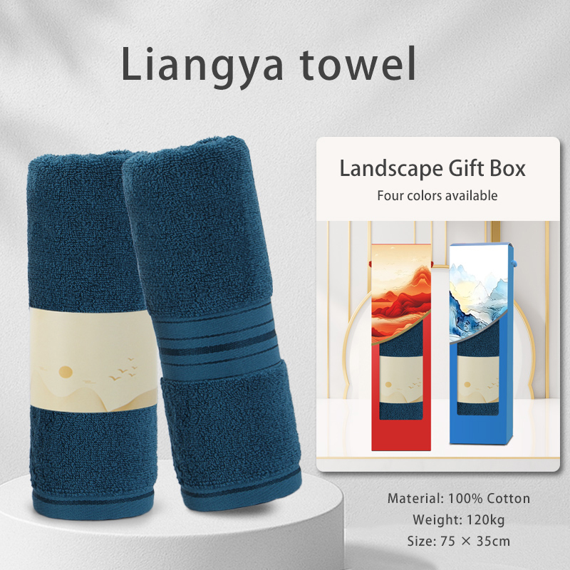 Creatively designed cotton towel gift box, customizable and can be printed with your company logo, making it an excellent choice for employee souvenirs and business gifts.