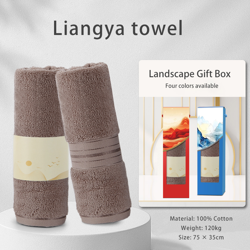Creatively designed cotton towel gift box, customizable and can be printed with your company logo, making it an excellent choice for employee souvenirs and business gifts.