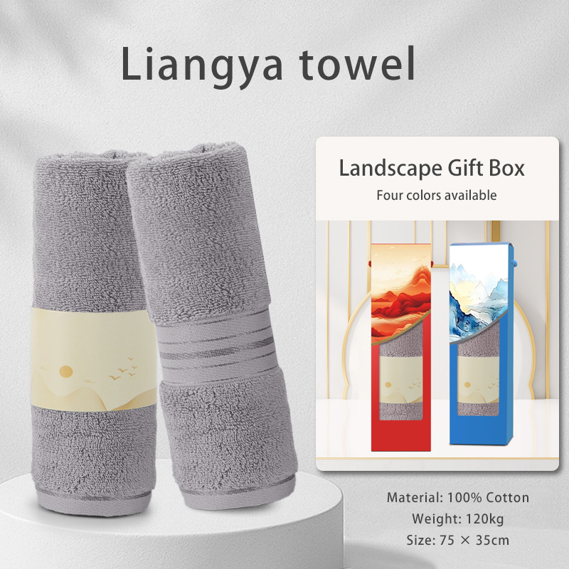 Creatively designed cotton towel gift box, customizable and can be printed with your company logo, making it an excellent choice for employee souvenirs and business gifts.