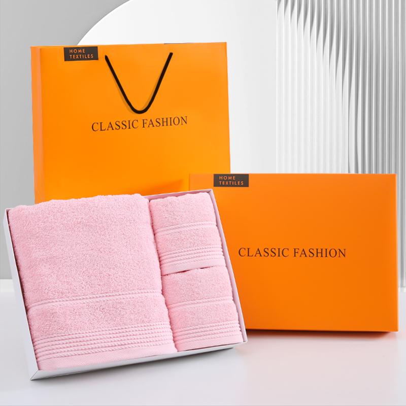 Yellow gift towel set, customizable, soft and delicate, skin friendly without shedding hair, the best choice for gifting between friends, family, and loved ones