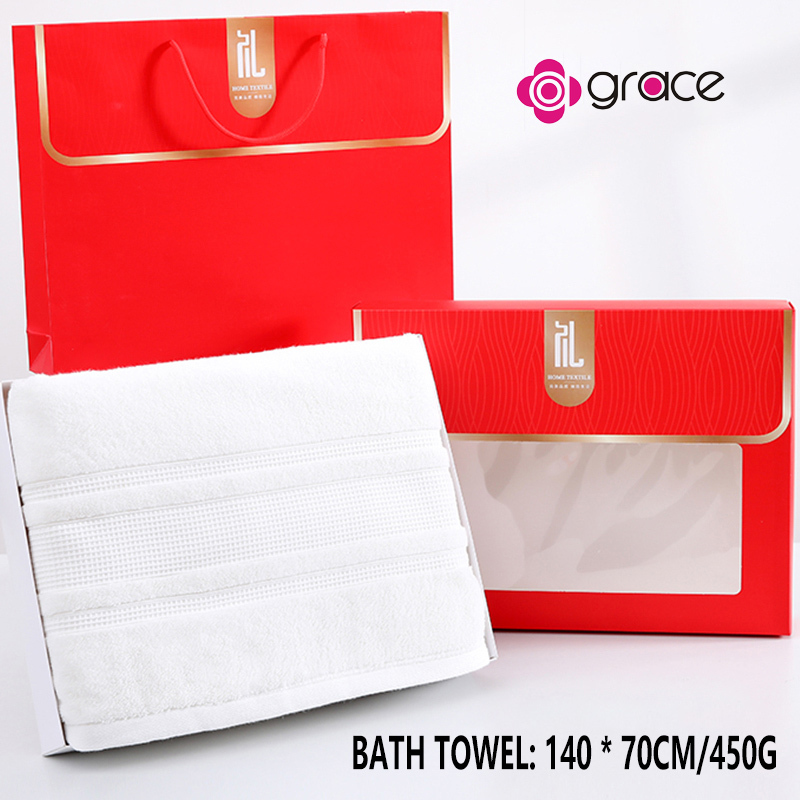 Red gift box towel and bath towel set, soft and skin friendly, selected high-quality towels, suitable for weddings, gift giving, and other occasions